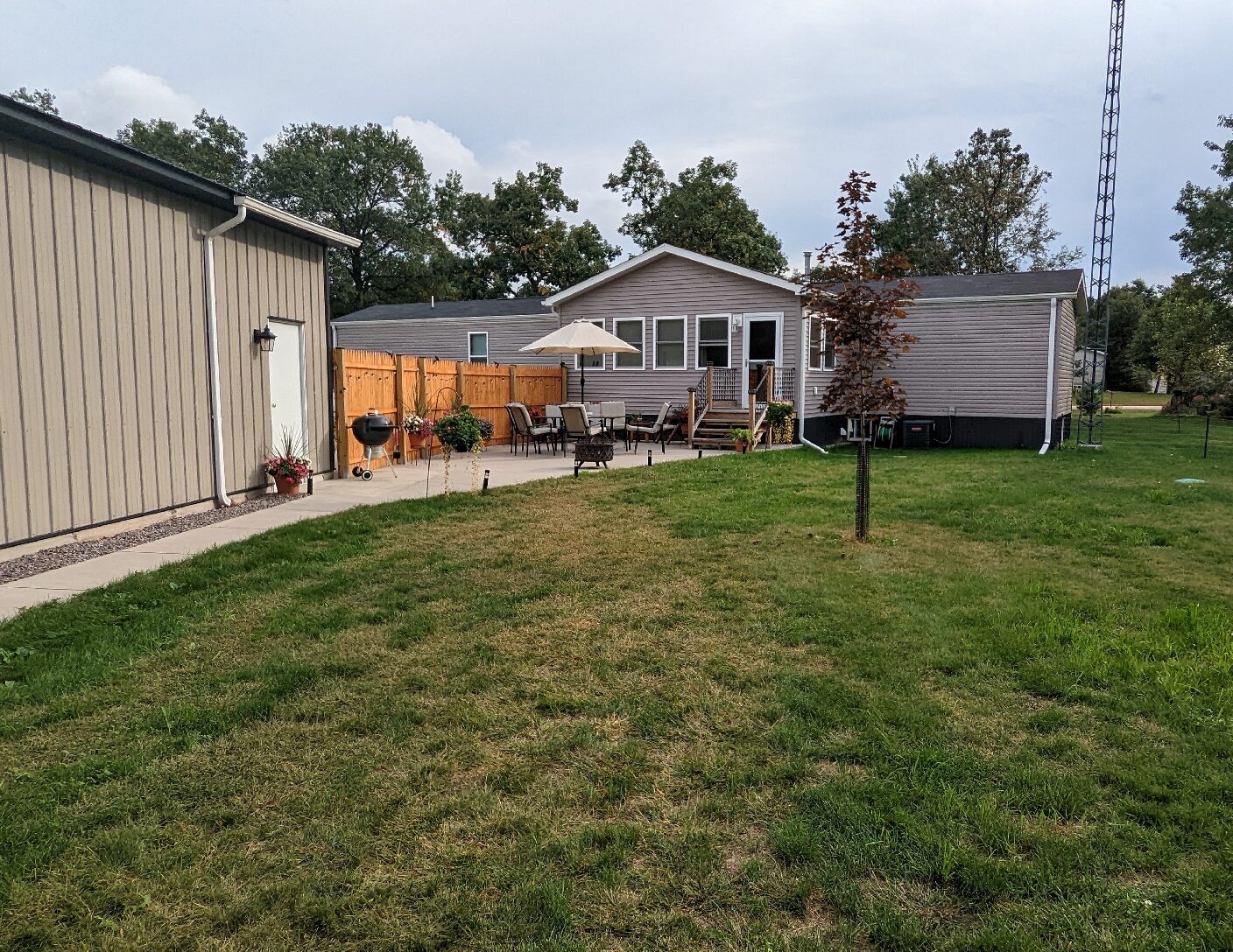 backyard patio and part yard
