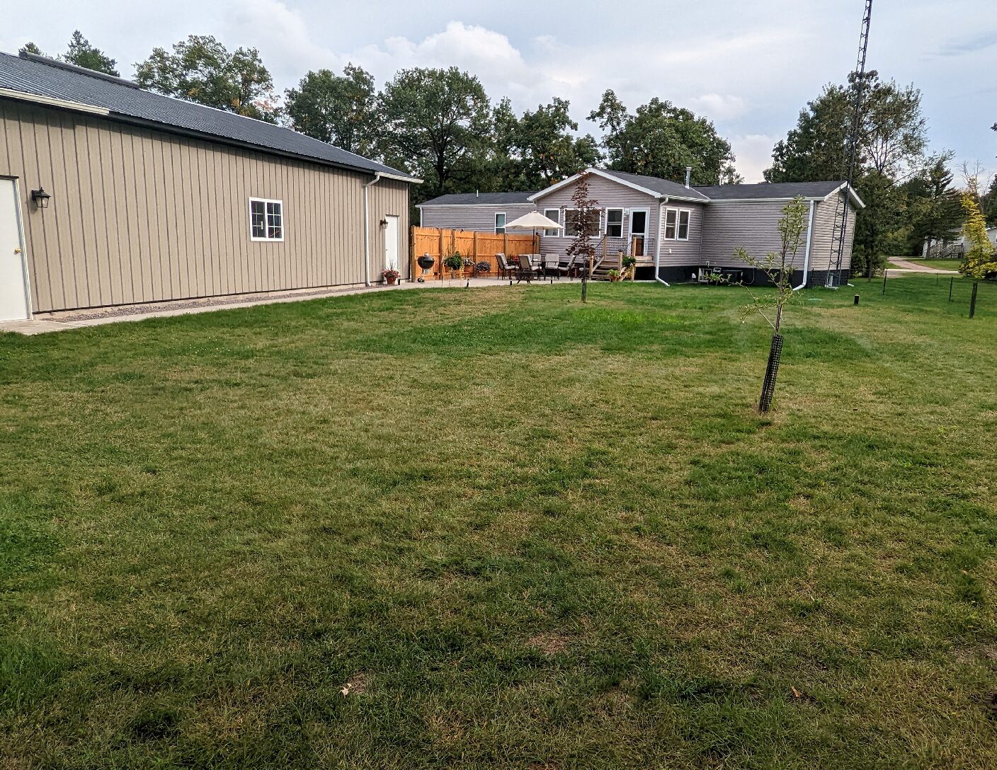 full backyard and house